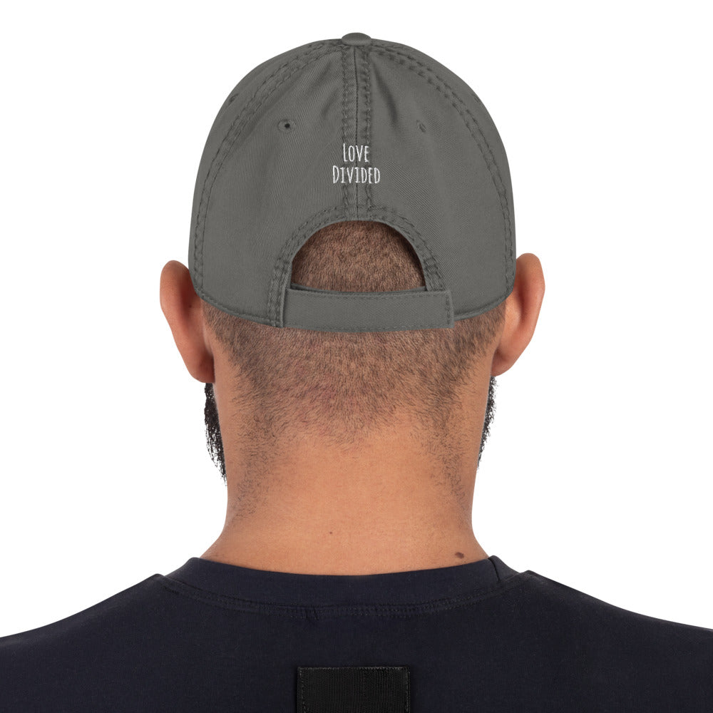 Love Divided Logo Distressed Dad Hat