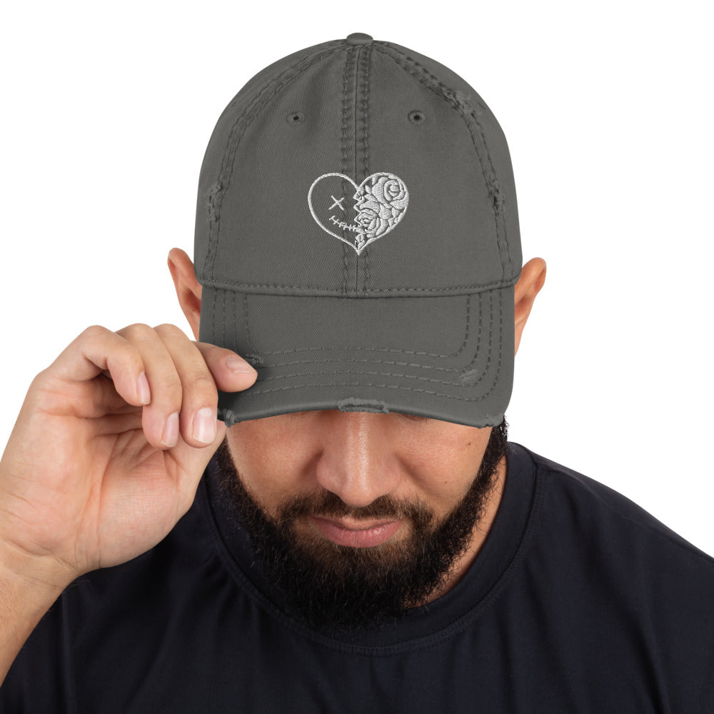 Love Divided Logo Distressed Dad Hat